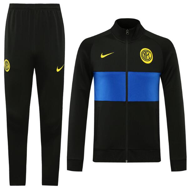 Inter Milan Black Blue Training Kits Jacket with Trousers 2020/21